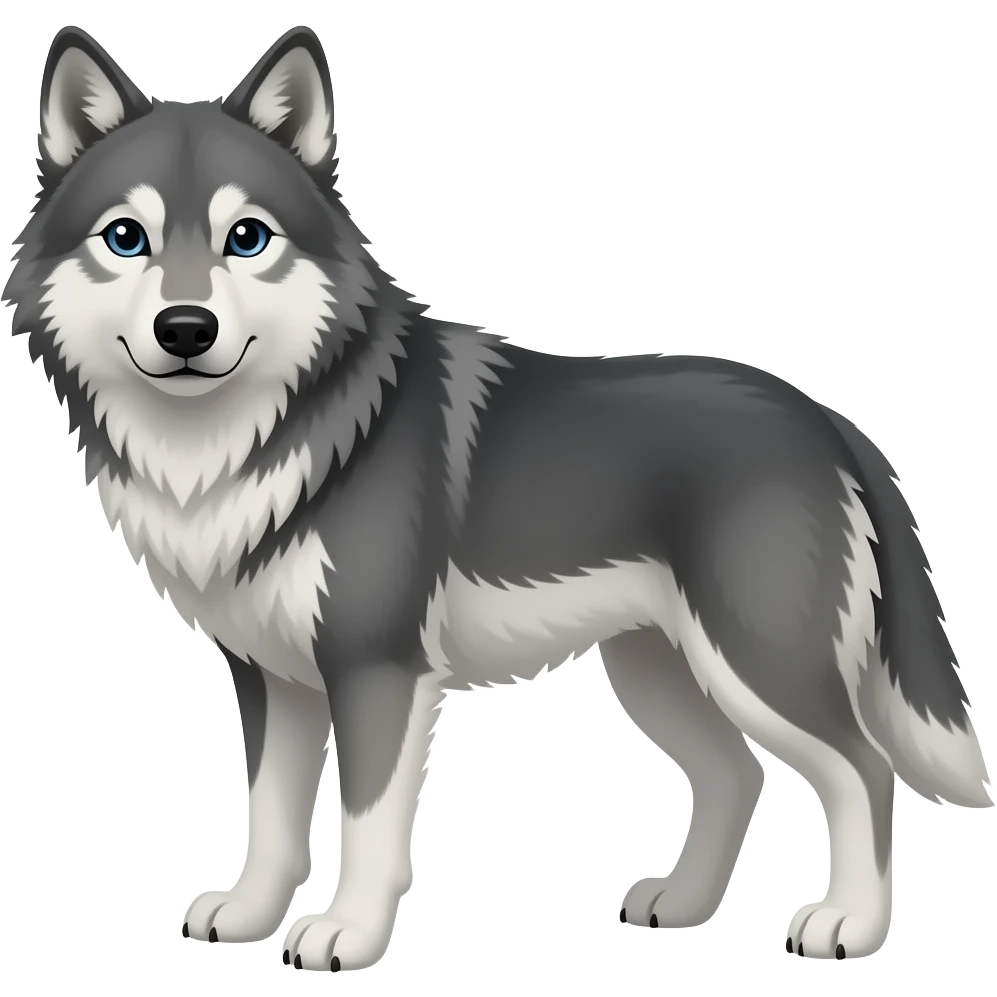 Furry wolf emoji