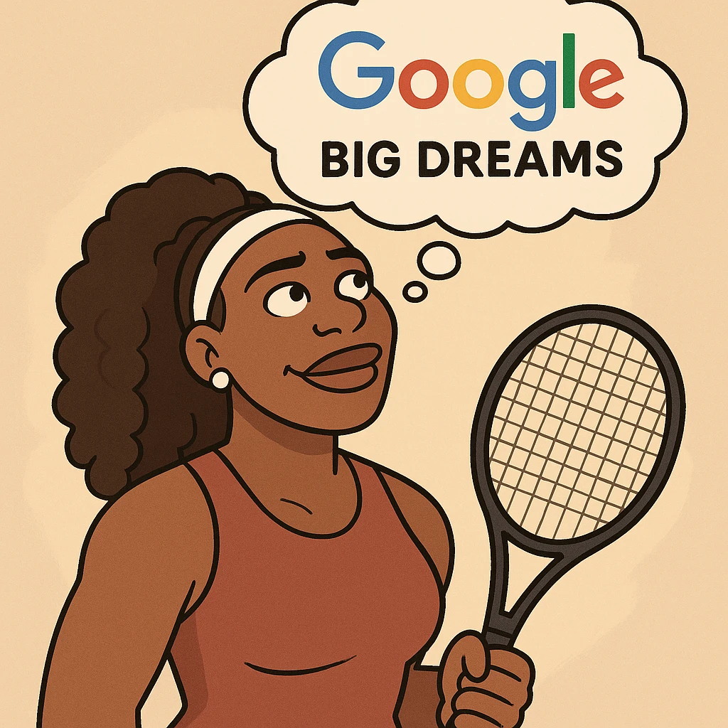 Google big dreams  Serena Williams emoji