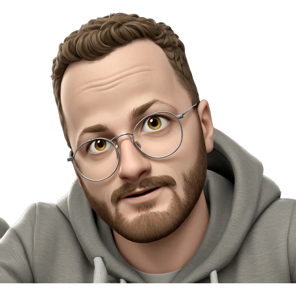 handsome boy in grey hoodie emoji