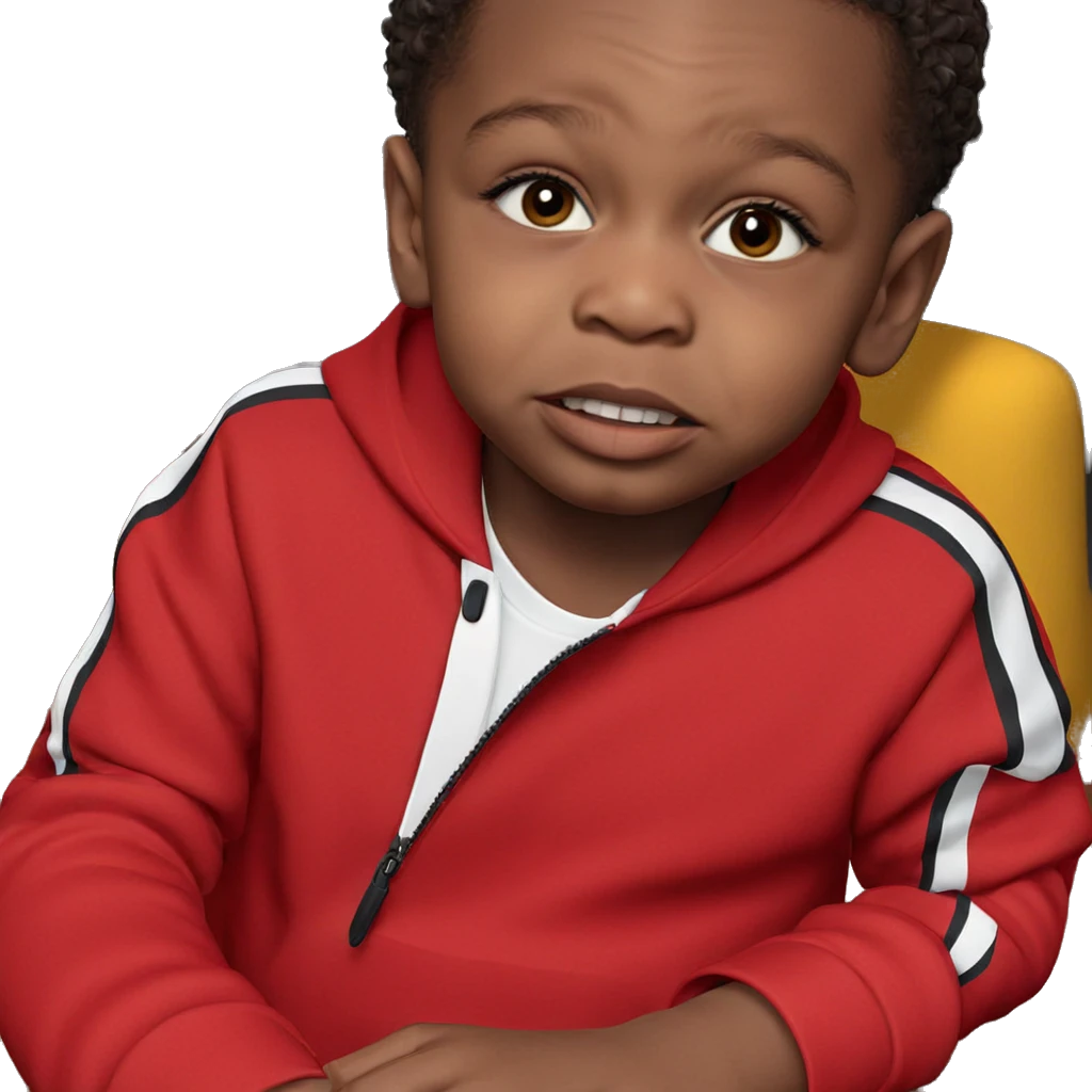 dark-skinned boy looking at viewer emoji