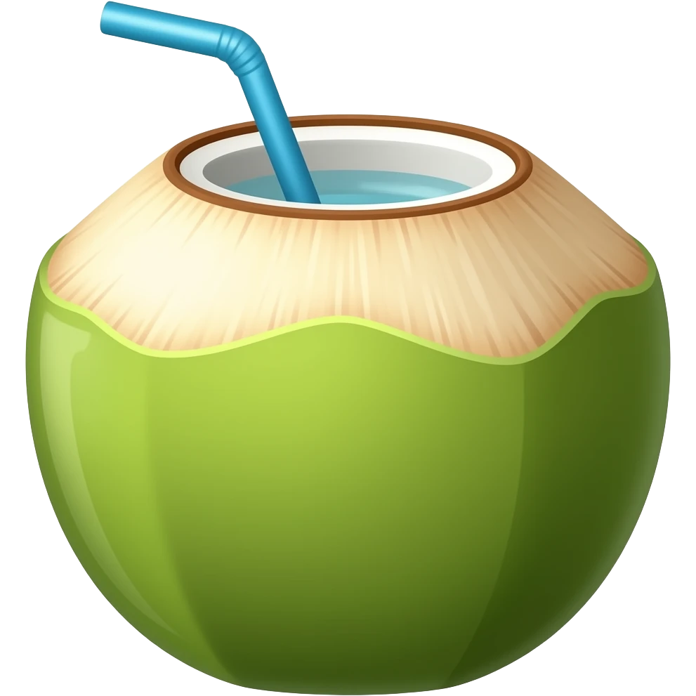 Green coconut water emoji