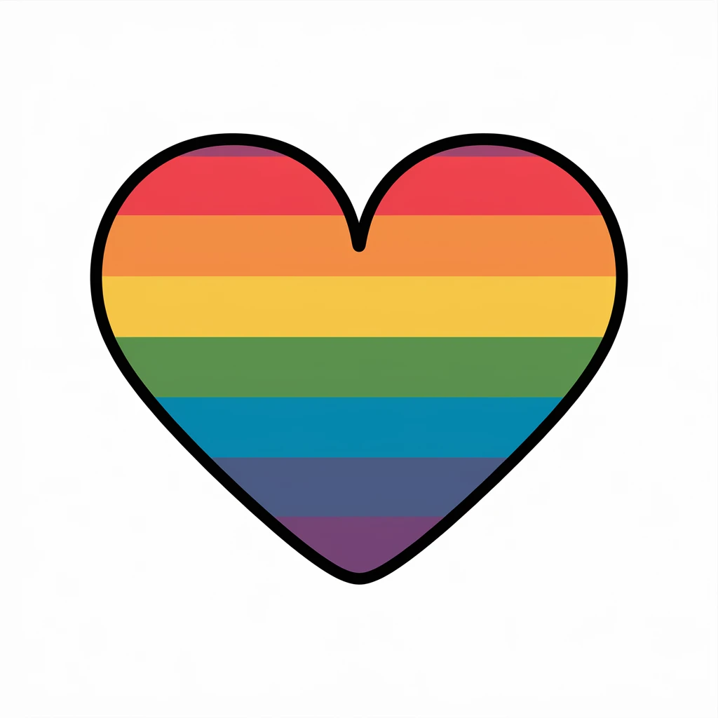 heart with a rainbow gradient emoji