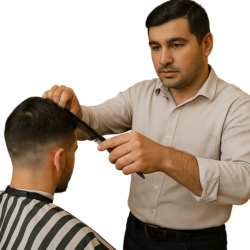 Now all that's left is the barber, take out the rest. emoji