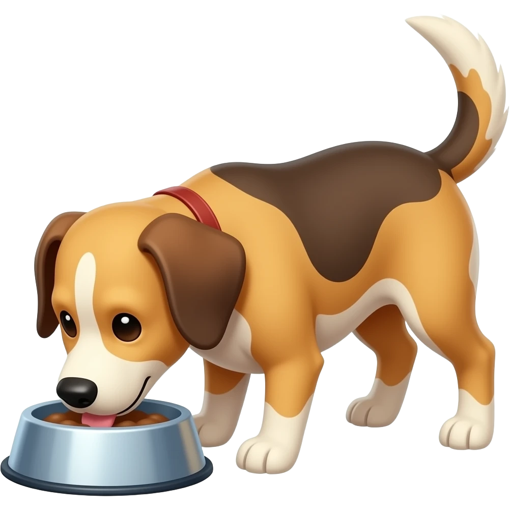 dog drinking from bowl emoji