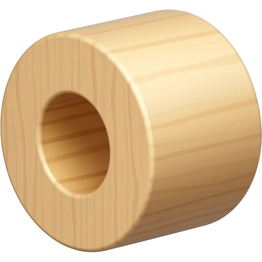 Wooden cylinder toy blocks emoji