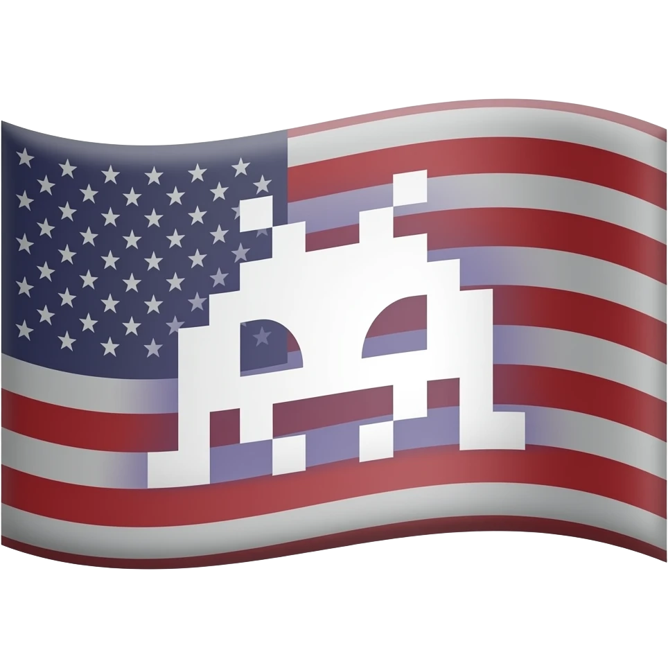 Flag of space invader emoji