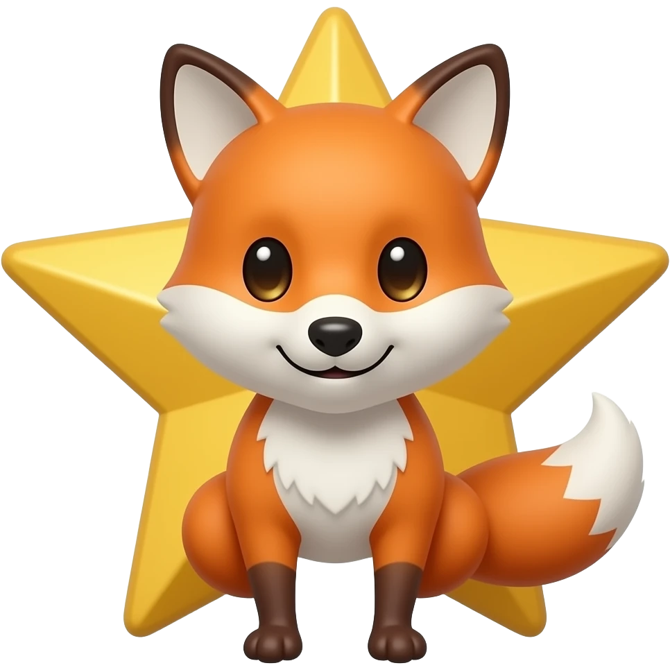Una estrella con un zorro emoji