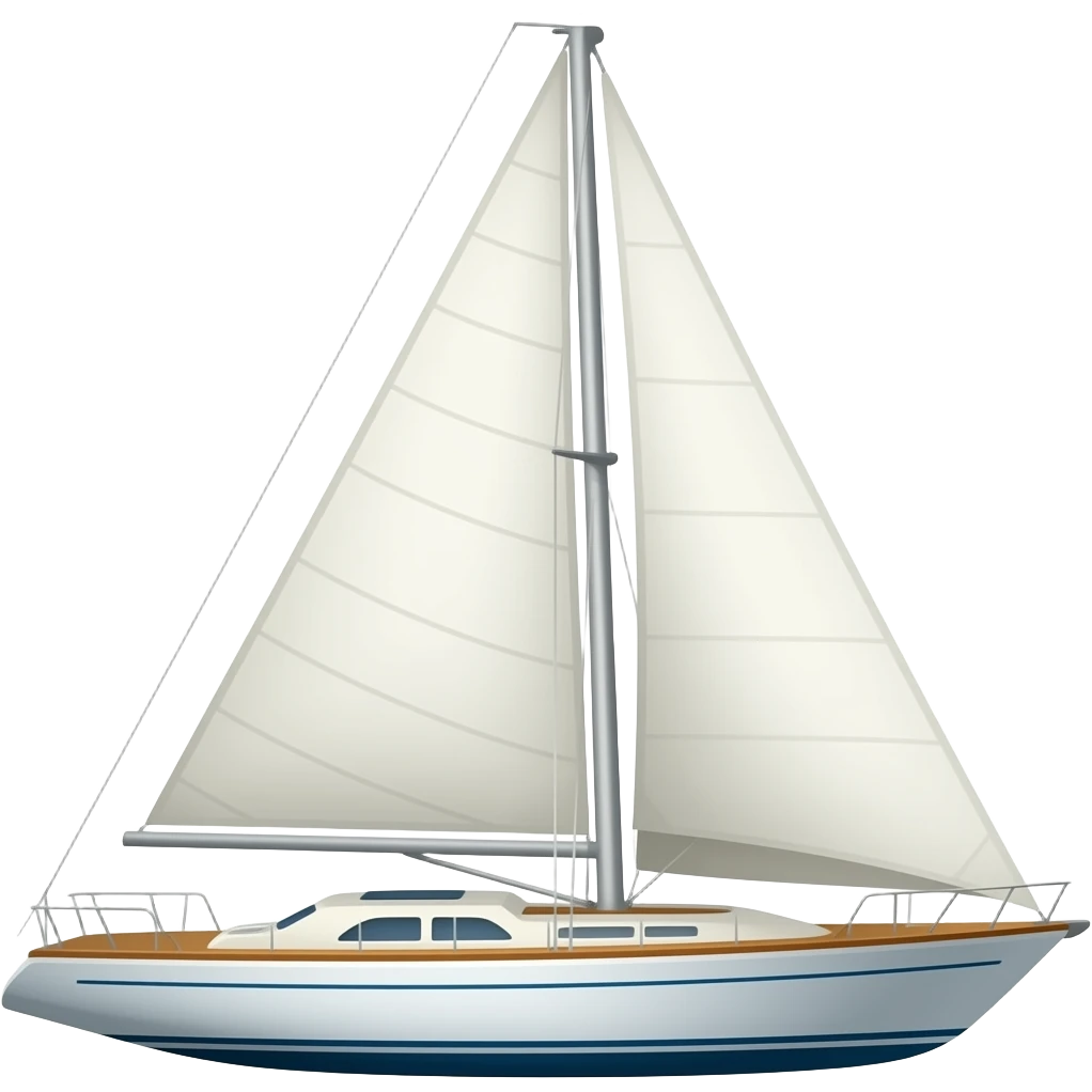 яхта с парусами emoji
