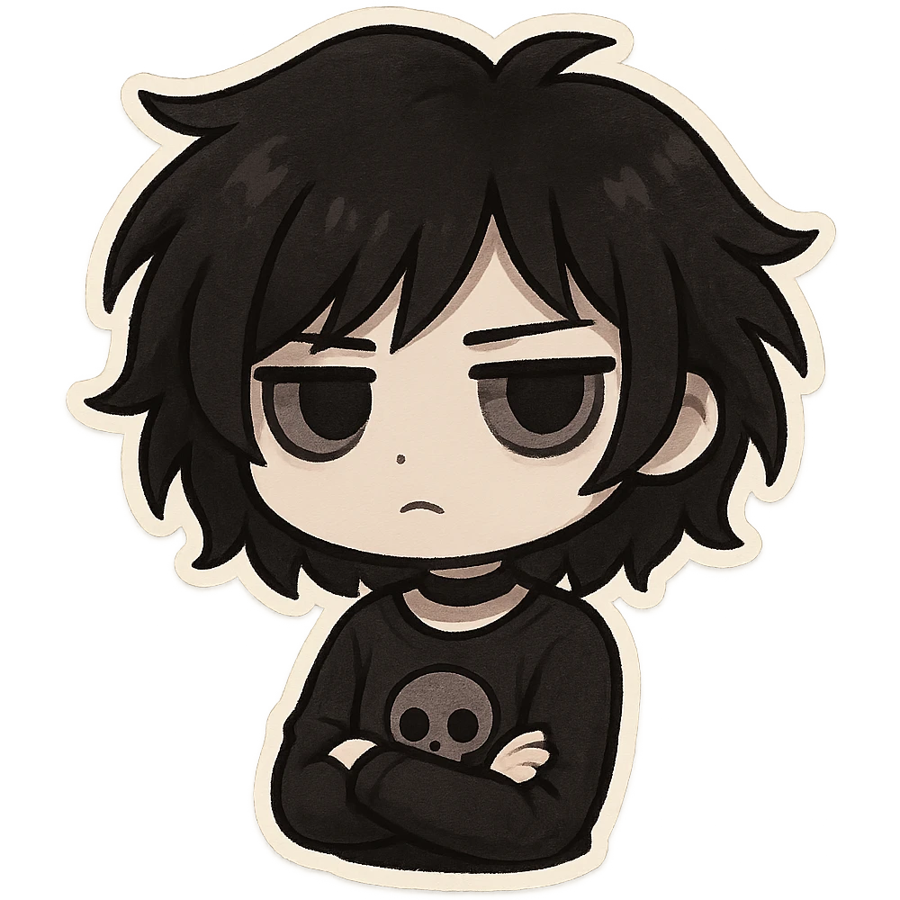 Goth black object emoji