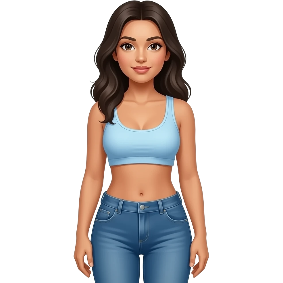 A full body latina emoji