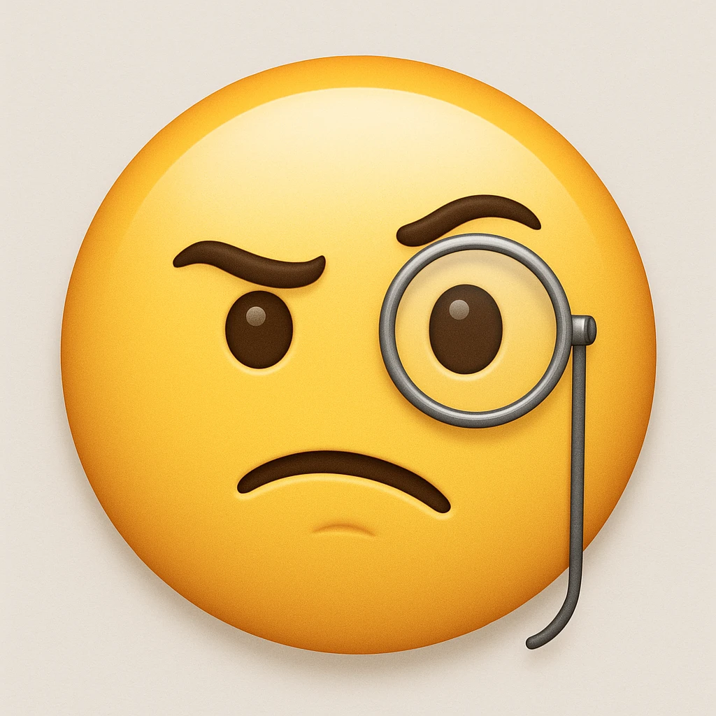 emoji with face with monocle emoji