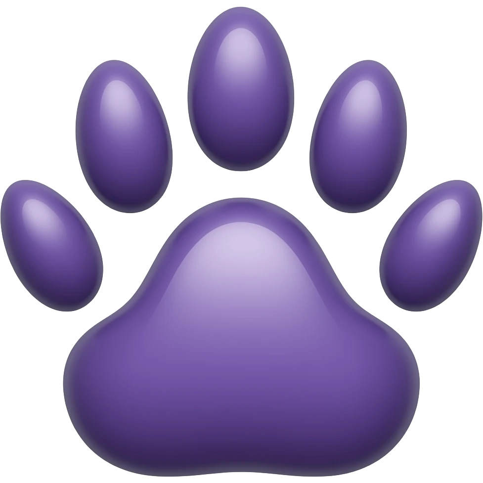 Purple wolf paw emoji