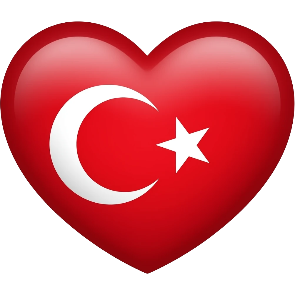 TURKEY  heart flag emoji