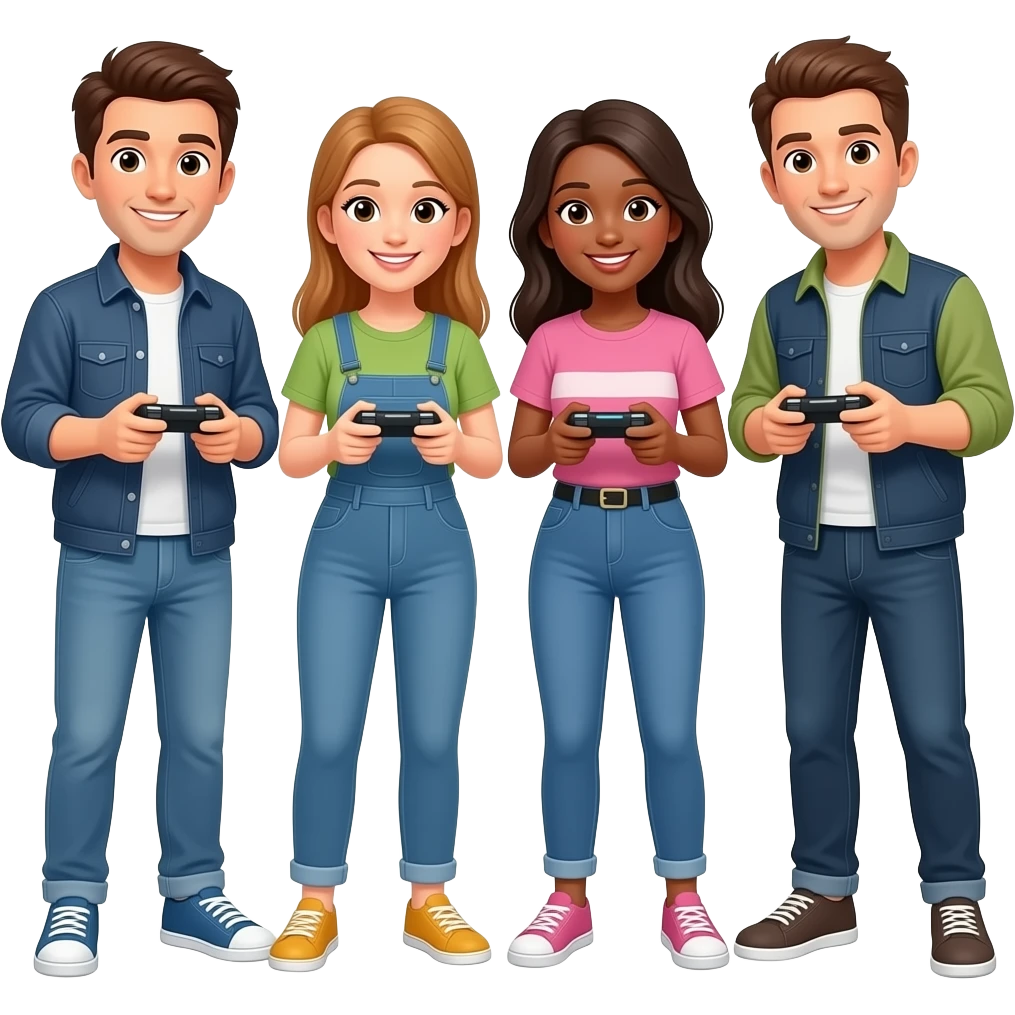 video gaming with friends emoji