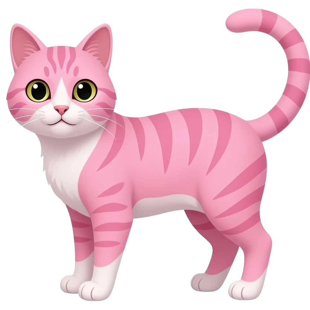 Pink cat emoji
