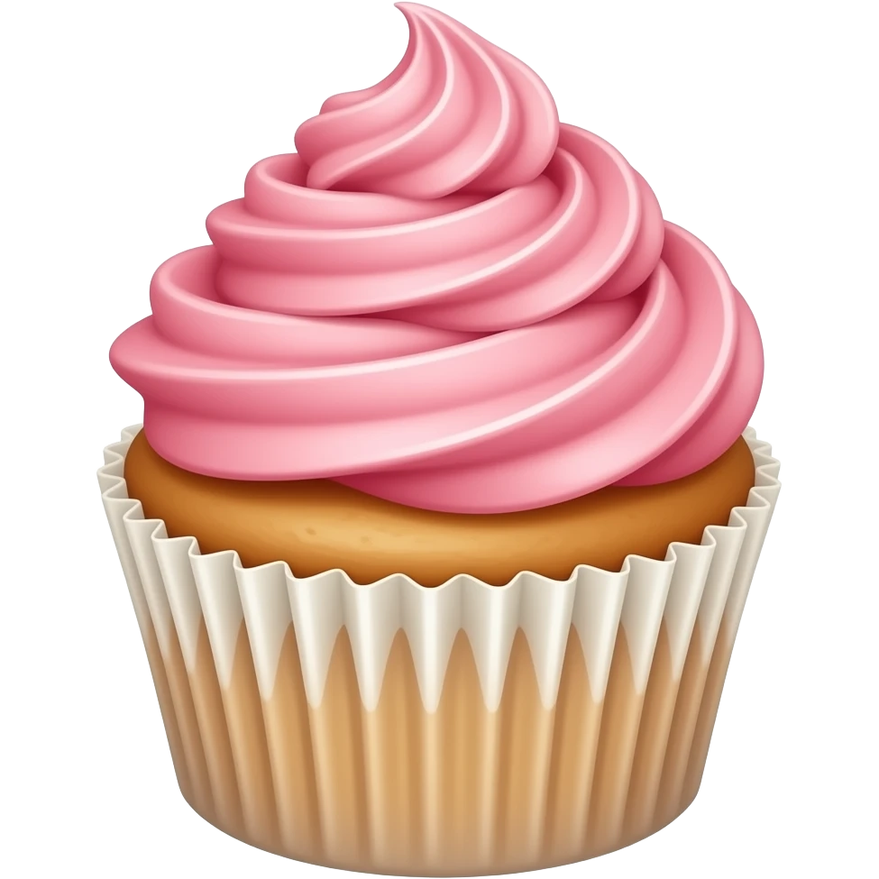 Cupcake with pink icing emoji