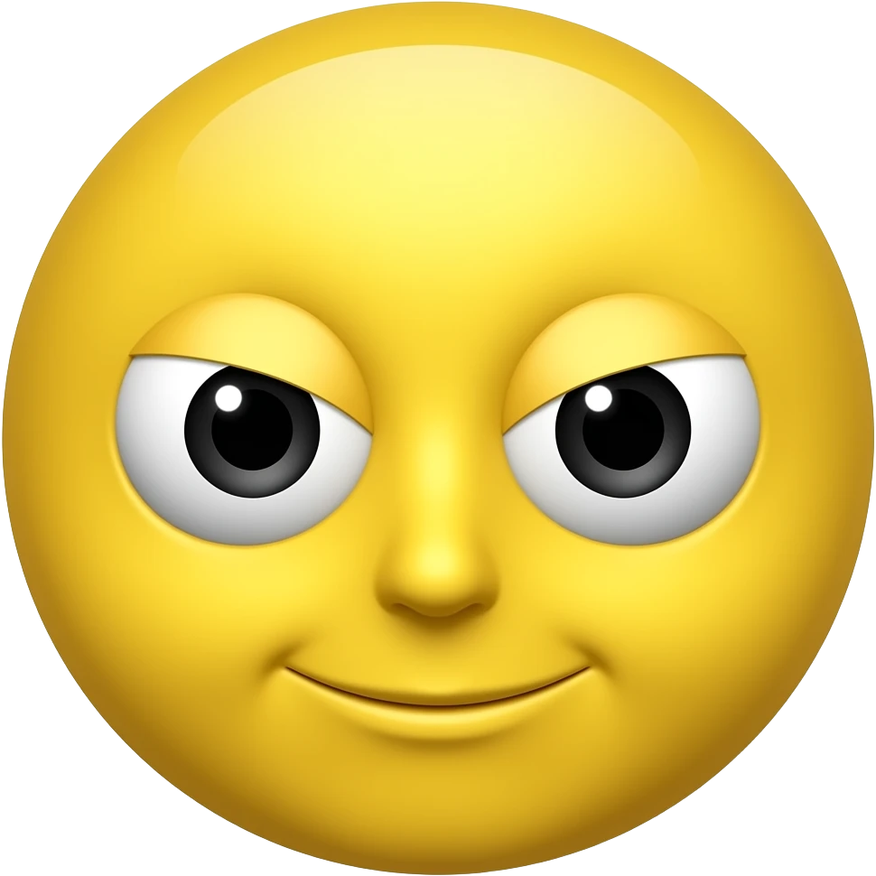 Yellow emoji sneaky emoji