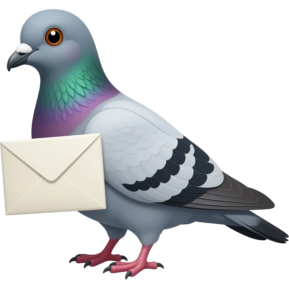 email pigeon emoji
