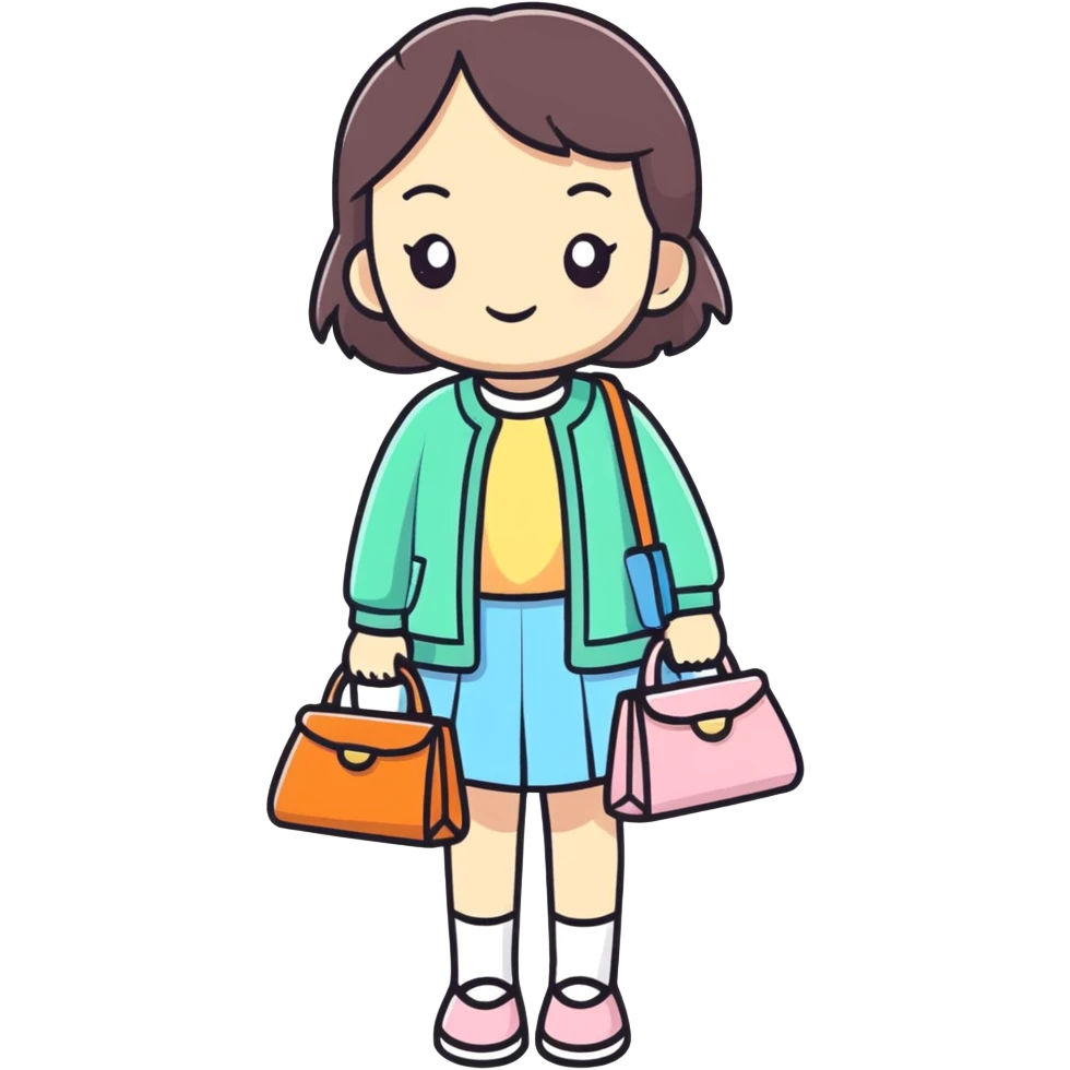girl with purses emoji