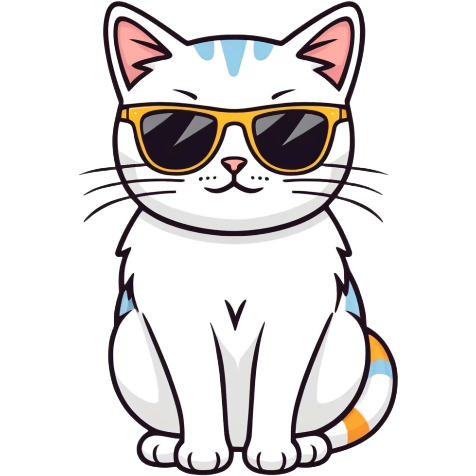 Cat with sunglasses emoji