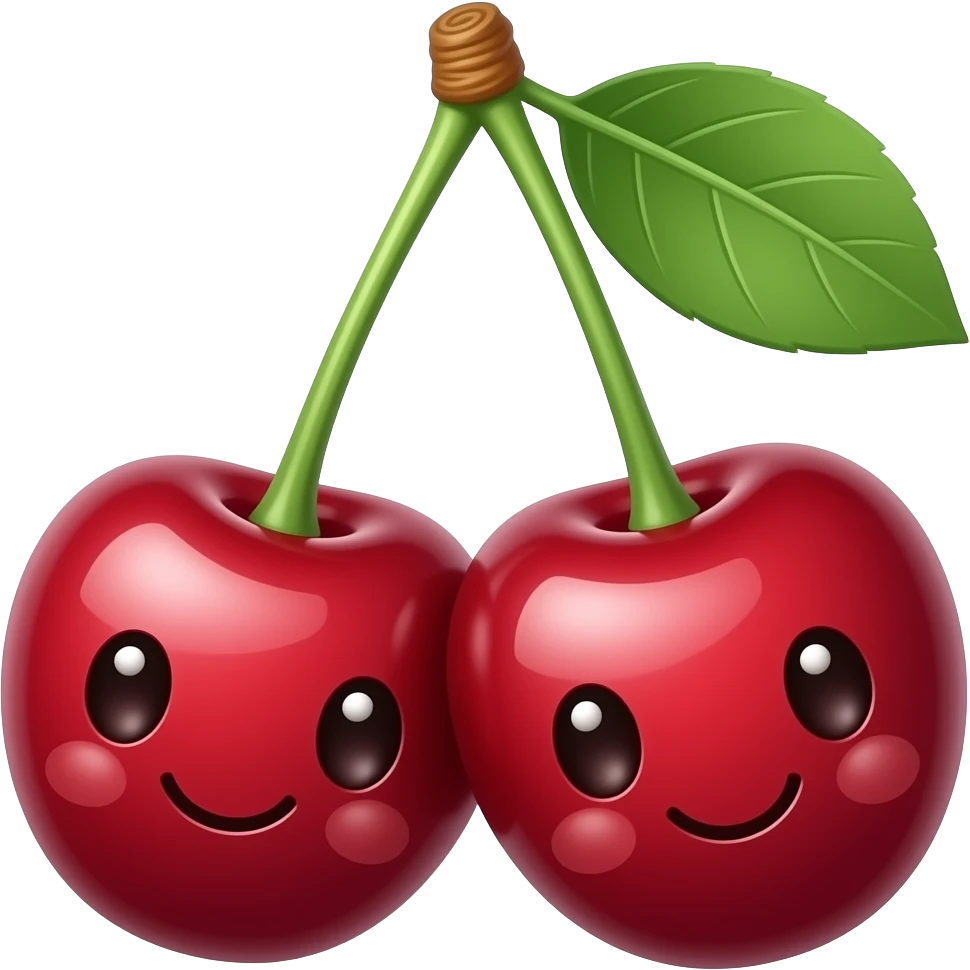 Kawaii cerezas emoji