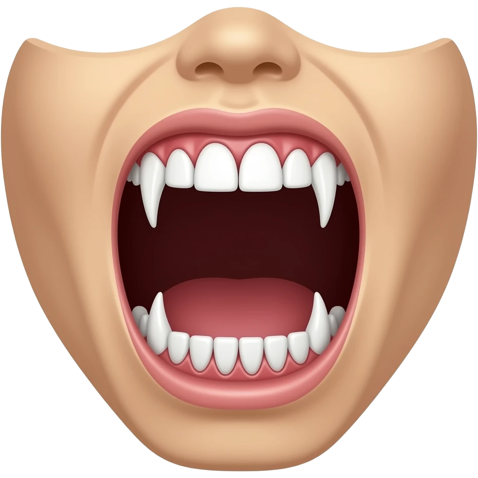 detachable costume fangs without a face emoji