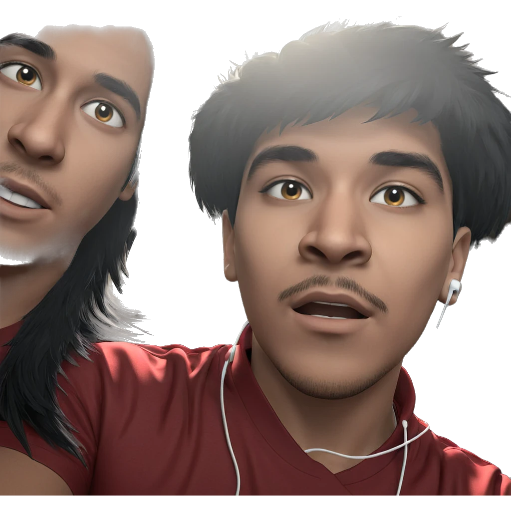 boy with black hair and earphones emoji