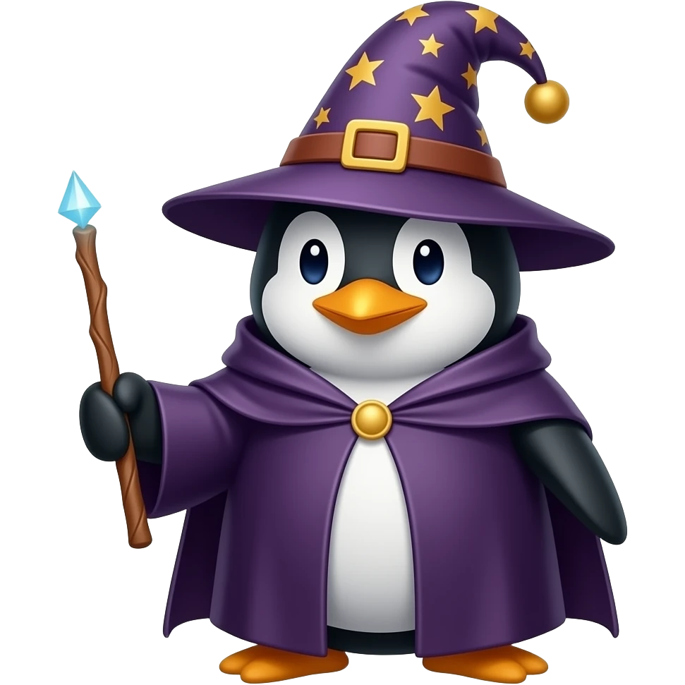 Penguin Wizard emoji