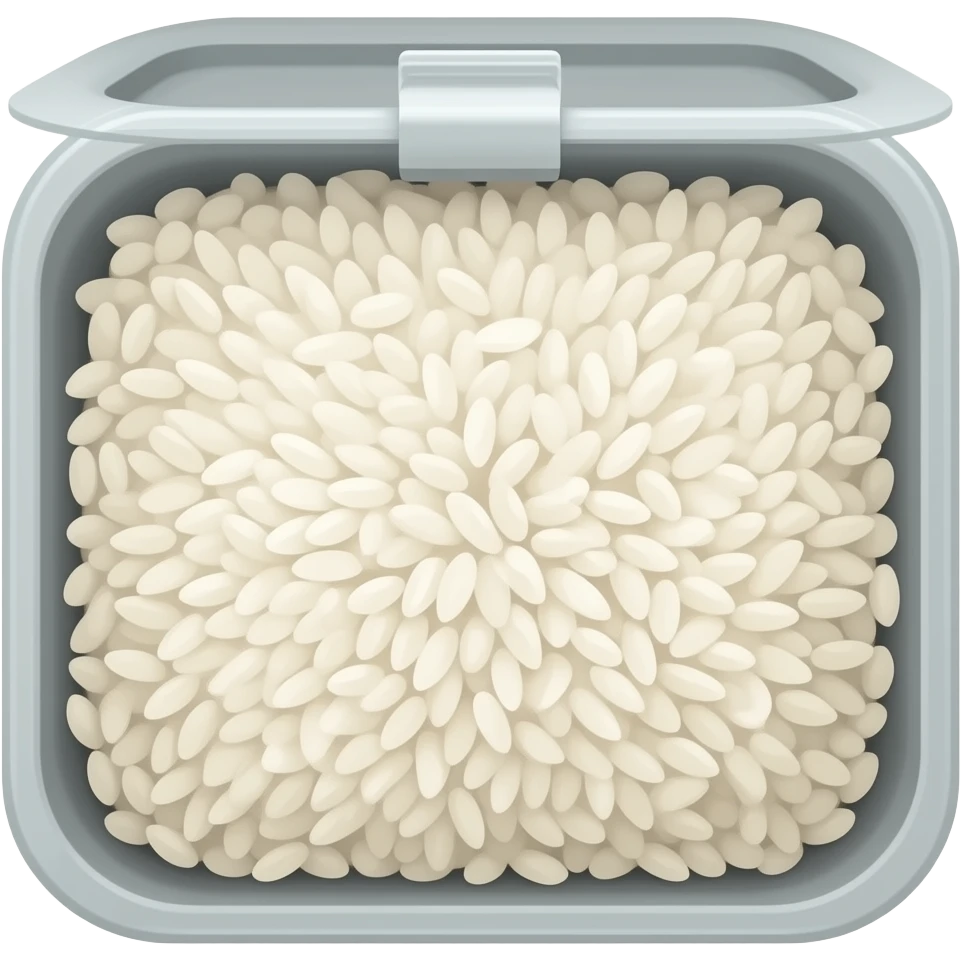 Meal kit containing rice emoji