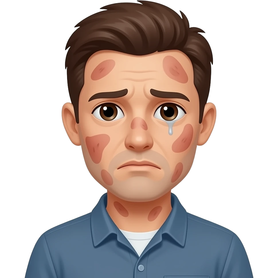 toomuch Measles man sad emoji