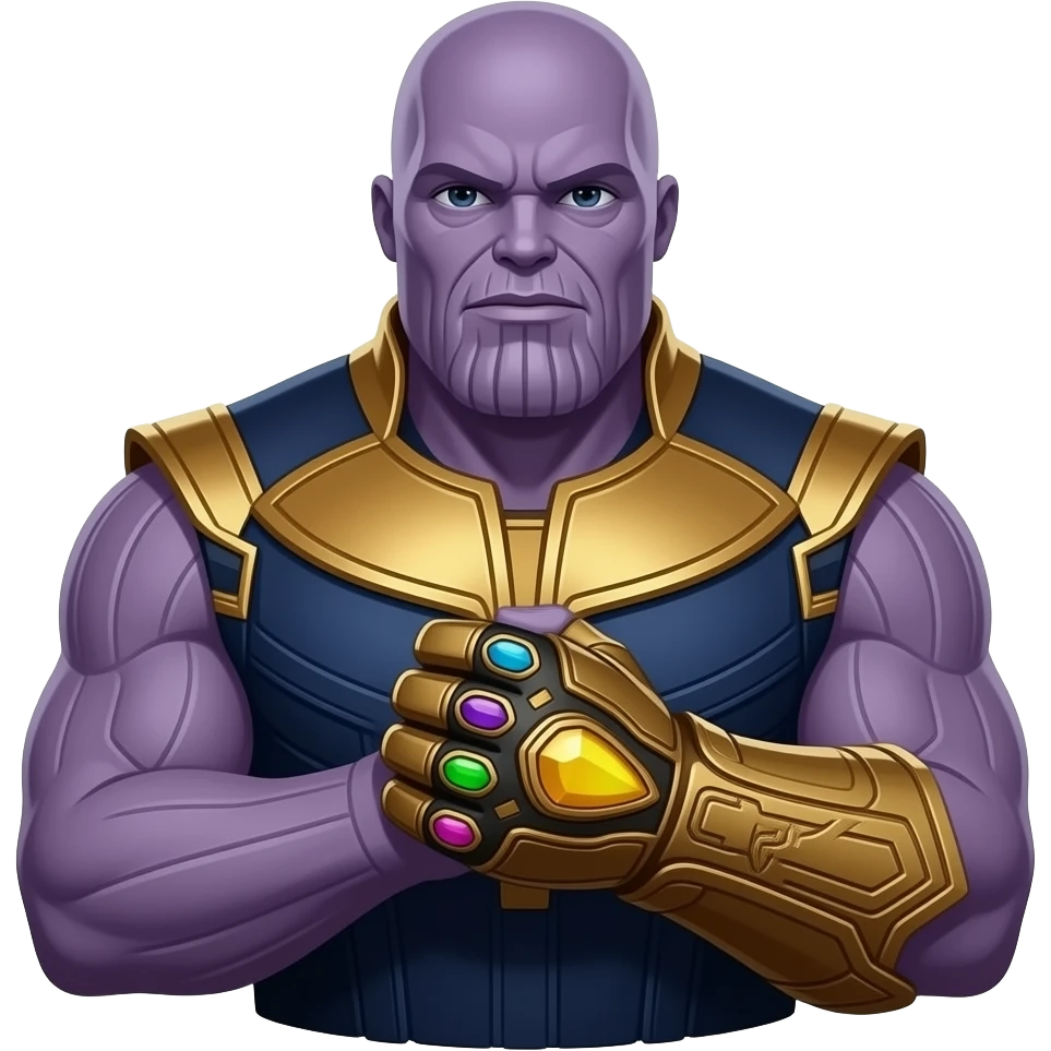 Looks like thanos with glove with stones emoji