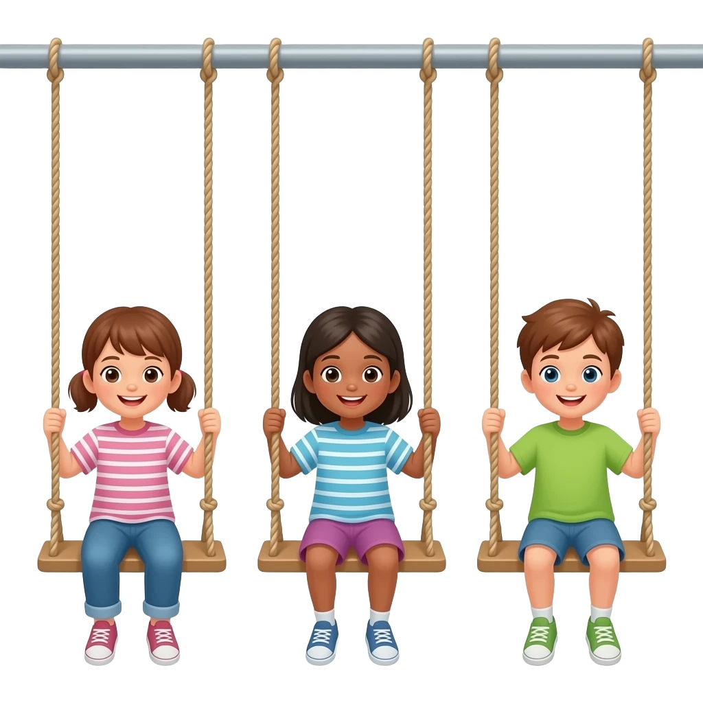 kids swing with rope emoji