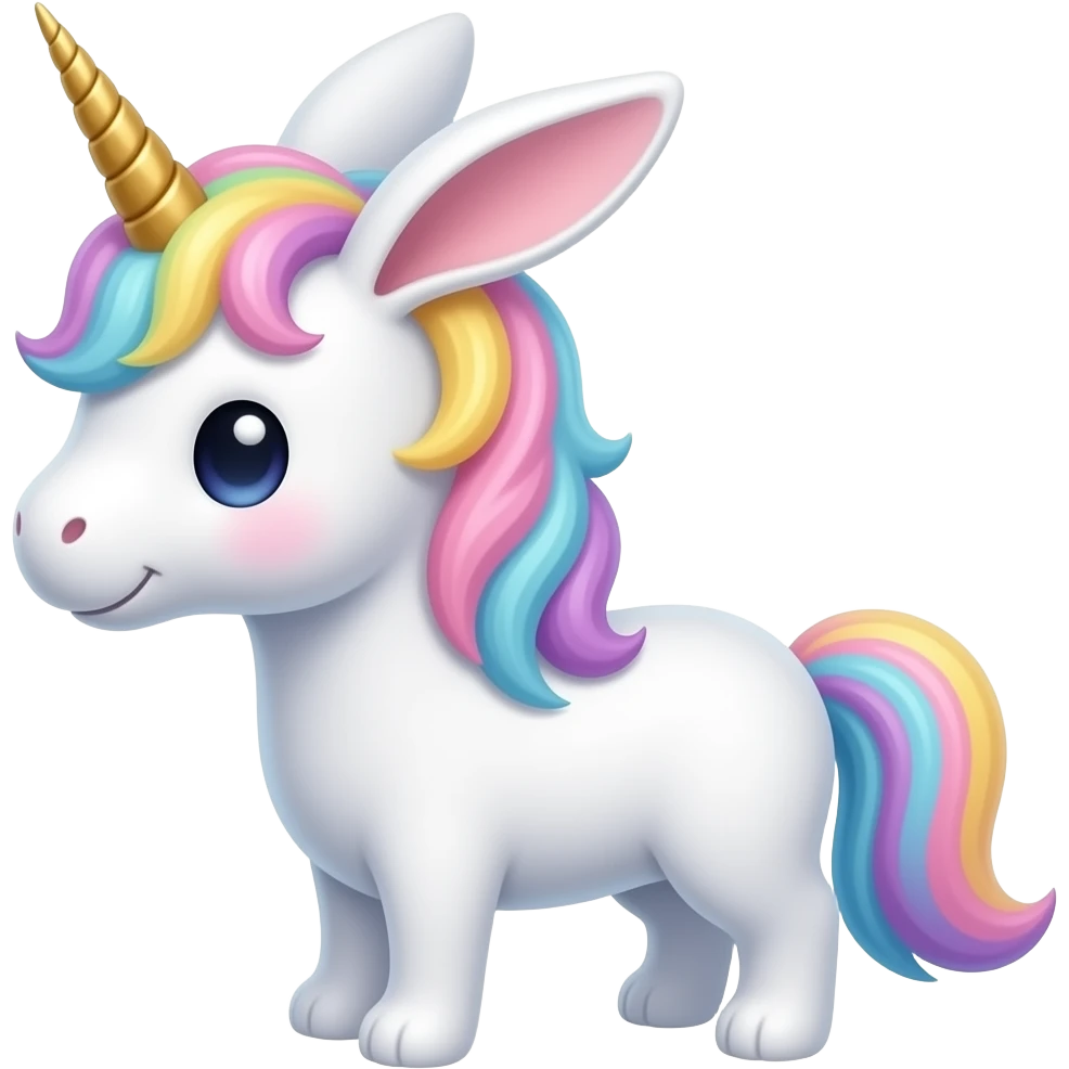 Unicorn the bunny full body emoji