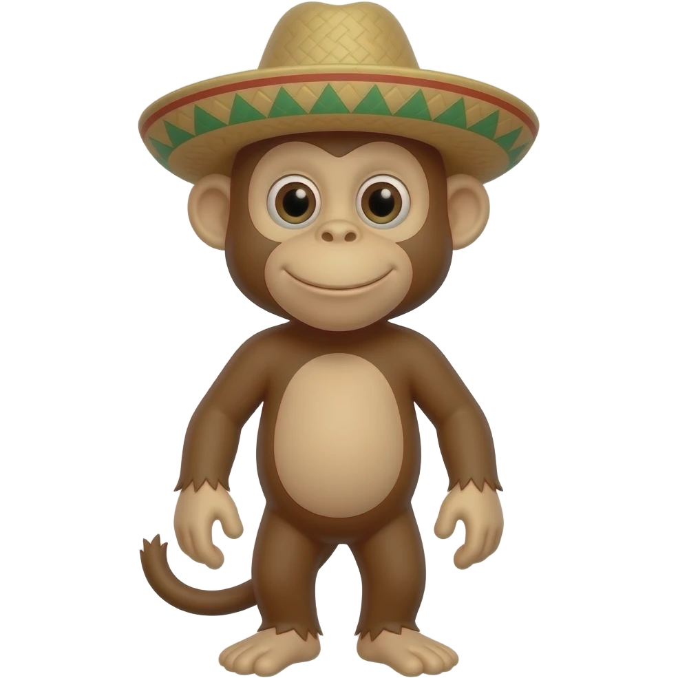 Monkey with sombrero emoji