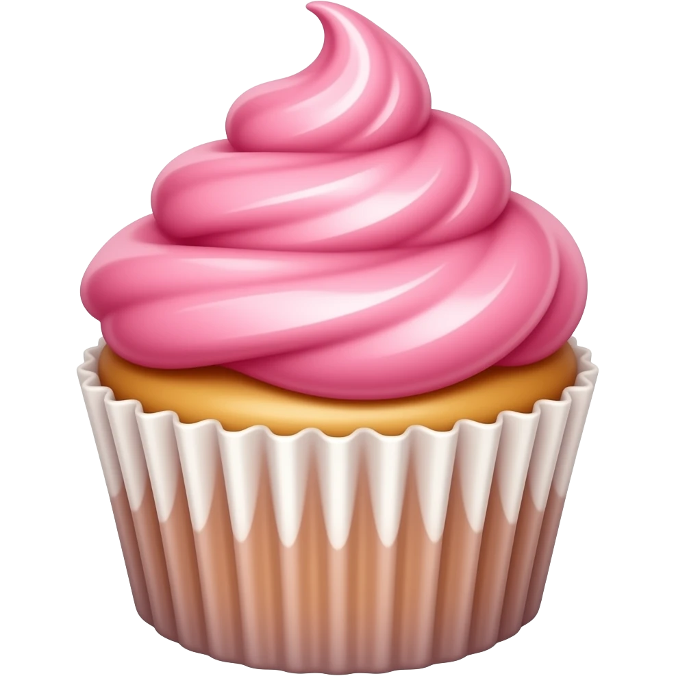 Cupcake with pink icing emoji