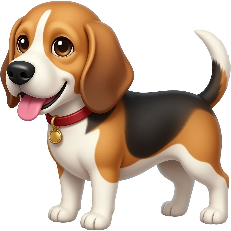 silly beagle dog emoji