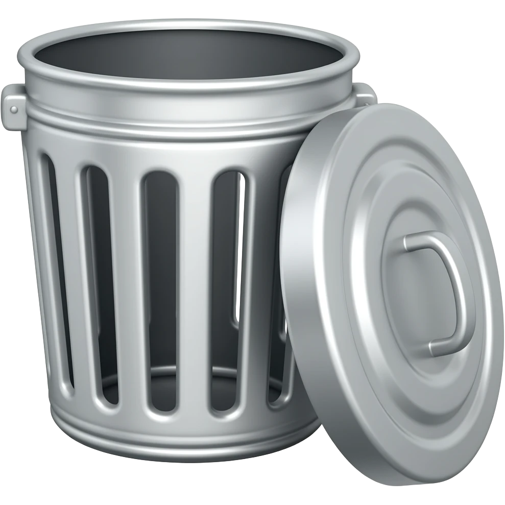 bote de basura sin tapa emoji