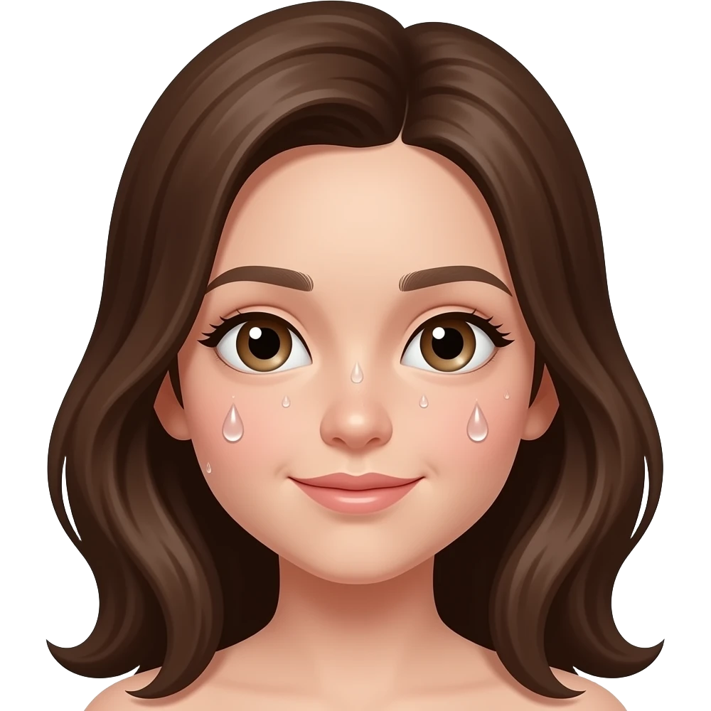 girl water on her face emoji