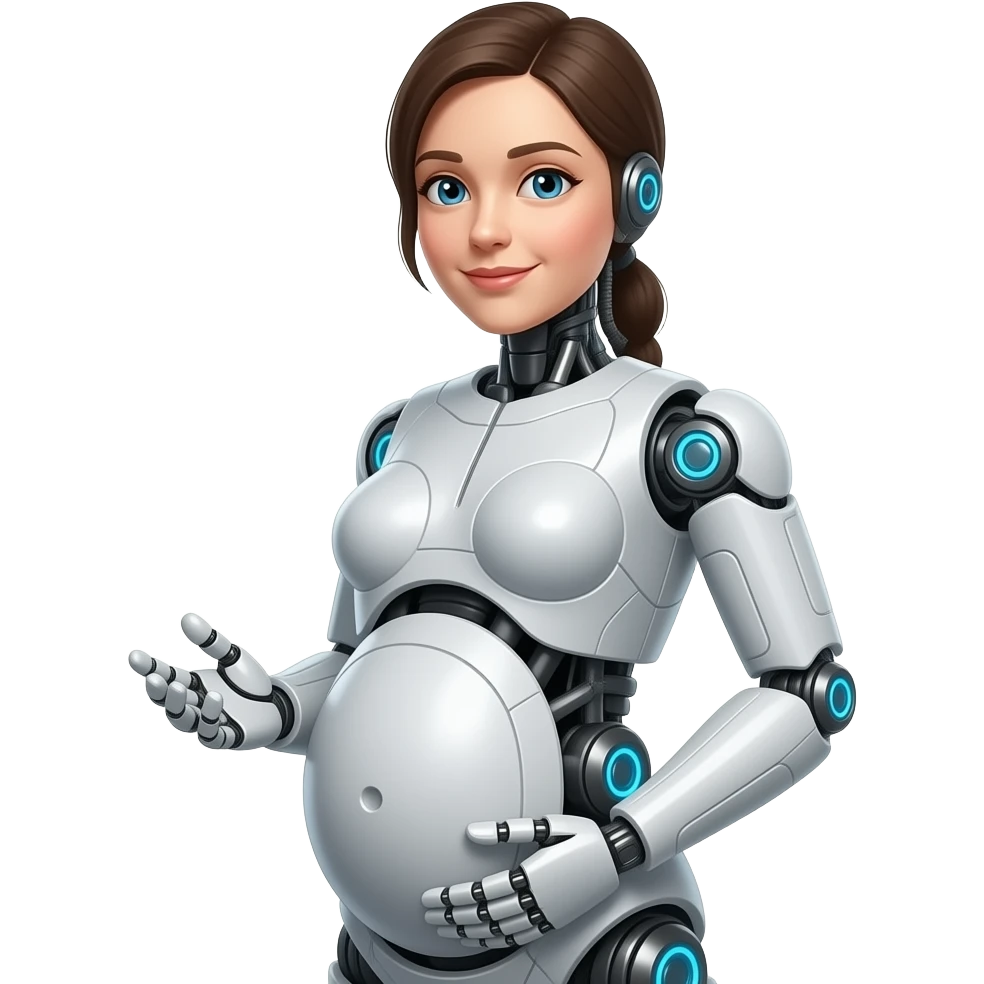 robœ pregnant para colorir em preto e branco emoji