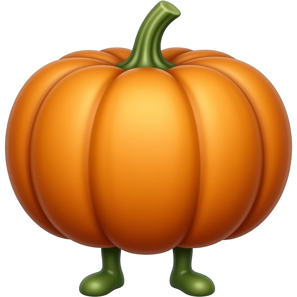 He called out pumpkin with legs and without arms emoji