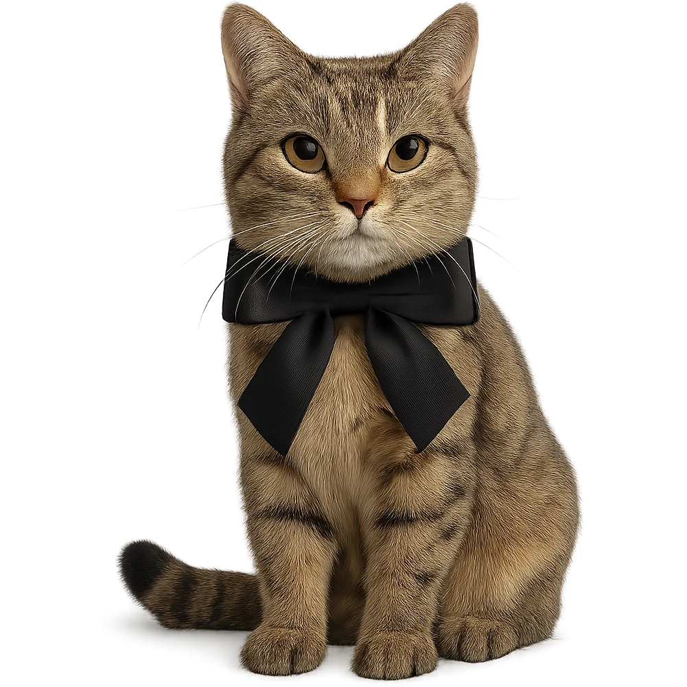 catwith bow , remove background emoji