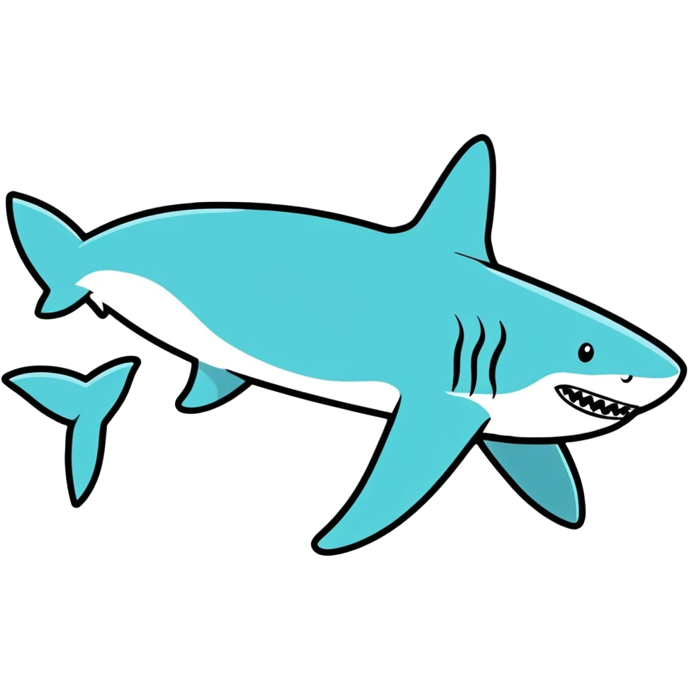 Shark shy  emoji
