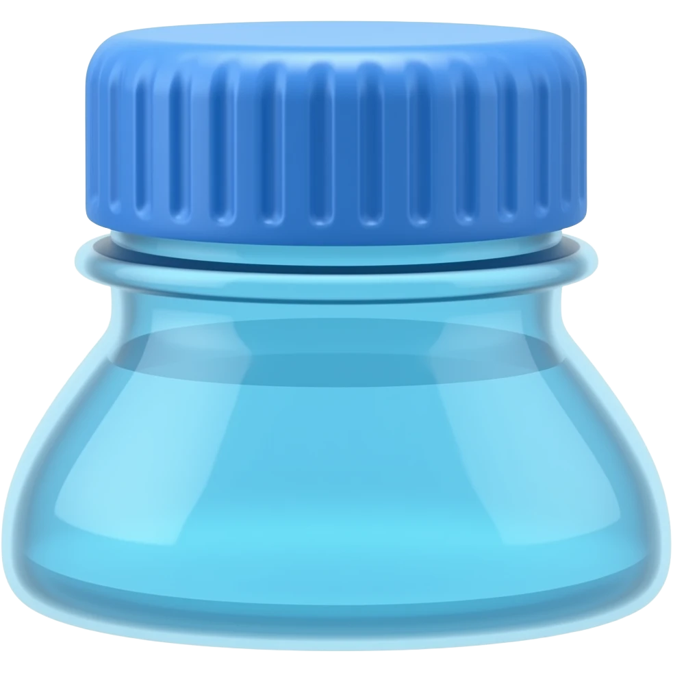 Blue Plastic Cap Bottle emoji