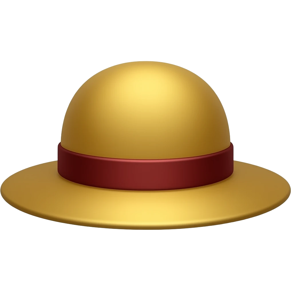 Straw hat of luffy only hat no face emoji