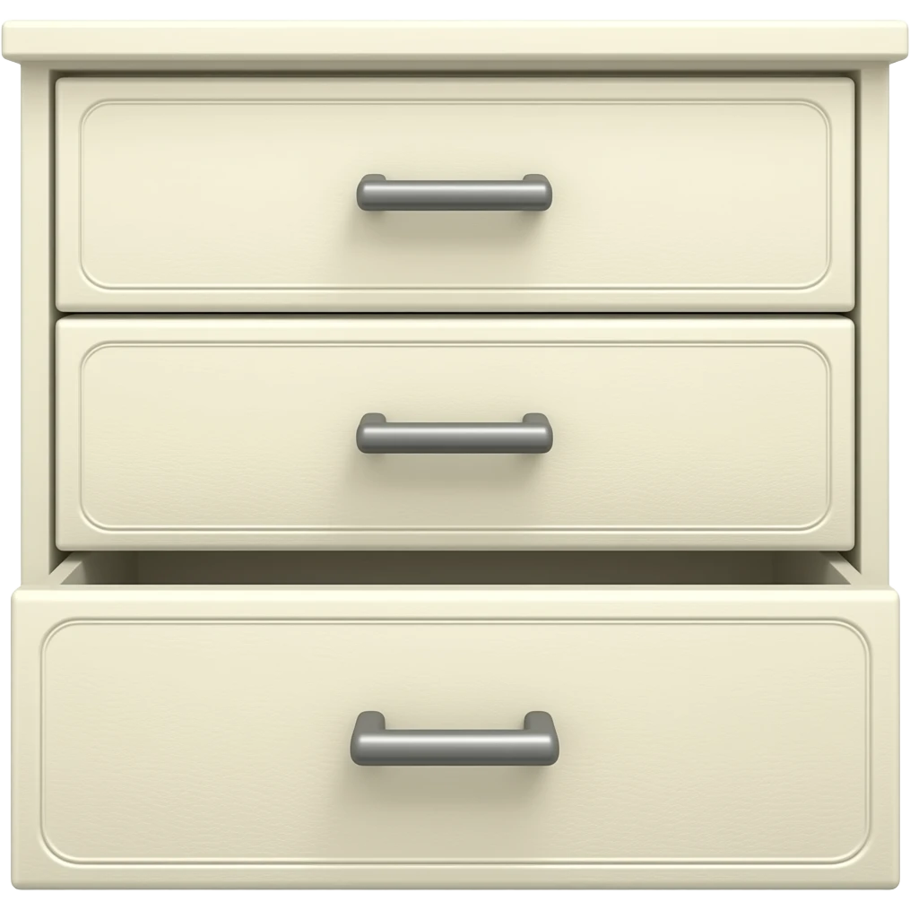 leather drawer with light cream emoji