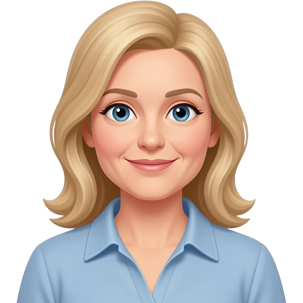 50 year old medium blonde hair woman day off emoji