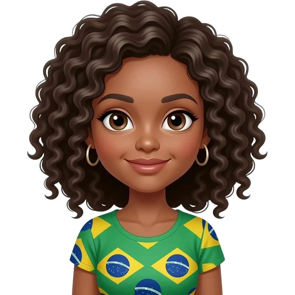 Black girl with bbl emoji