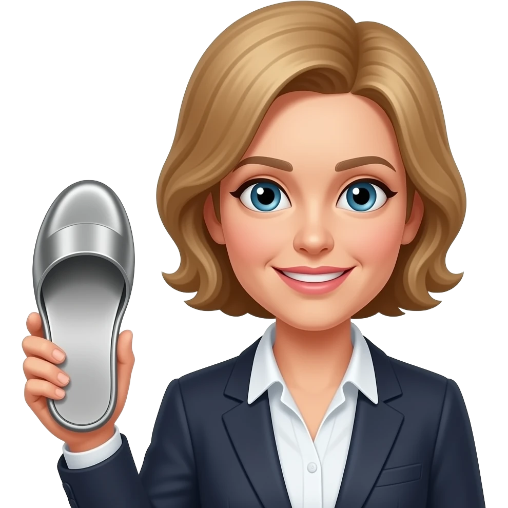 Madre enfadada cogiendo una chancla de metal emoji