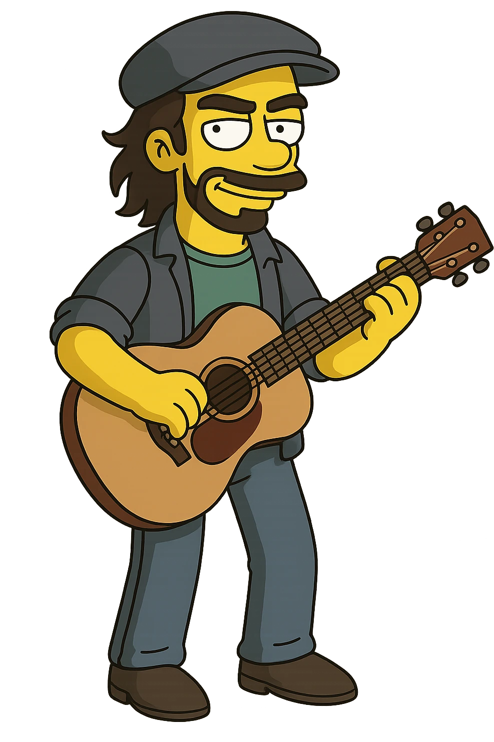 musician in clear Simpsons cartoon style emoji