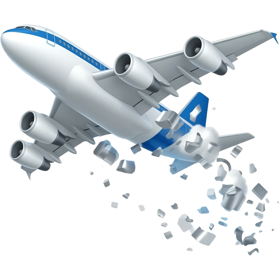 飞机释放金属箔条 emoji